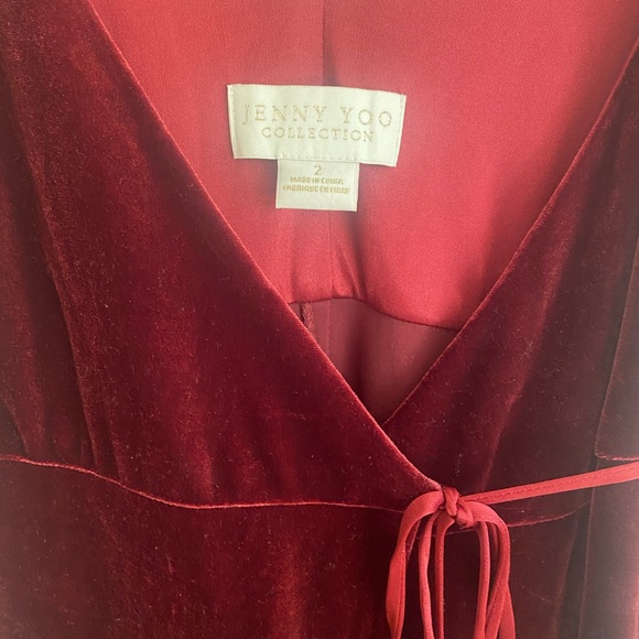 Jenny Yoo Andi Velvet Dress in Dark Berry - NWT - Picture 4 of 10